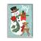 Stupell Industries Joy Smiling Snowman Holiday Deer Framed Giclee Art
